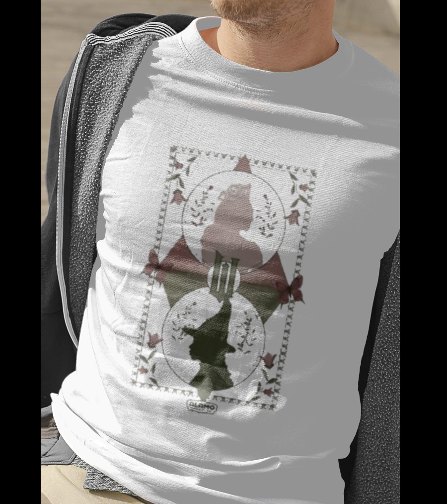 Wicked For Good Alamo Drafthouse Bird Silhouette Framed Roses T-Shirt