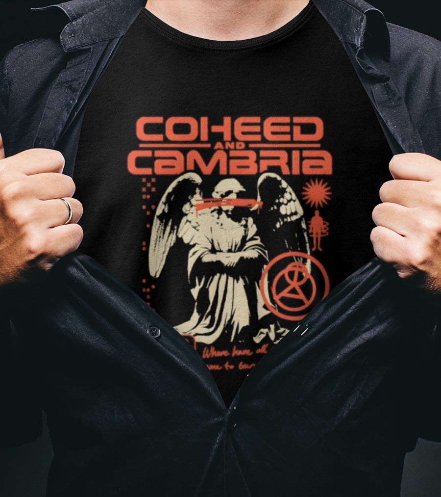 Coheed And Cambria Angels Neon Gone Solar Symbol T-Shirt