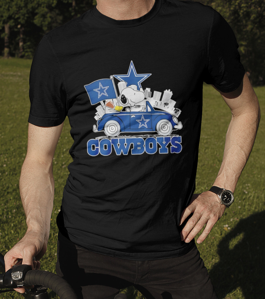 Dallas Cowboys Snoopy Woodstock Car Ride T-Shirt