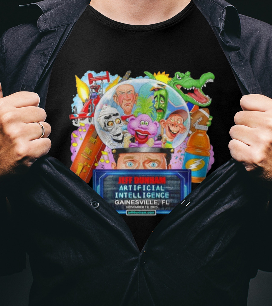 Jeff Dunham Artificial Intelligence Gainesville FL November 19 2025 T-Shirt