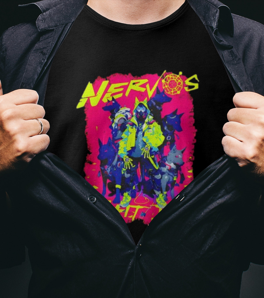 Nervos Nation CKCon 2024 Cyberpunk Aesthetic Hunter And Dogs T-Shirt