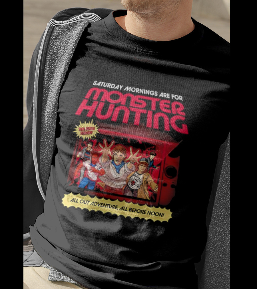Stranger Things Monster Hunting Retro Adventure Saturday Mornings T-Shirt