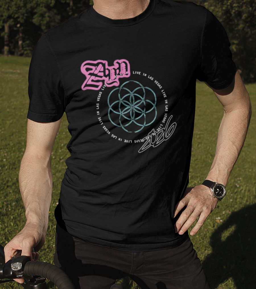 Live In Las Vegas 2024 Mandala T-Shirt