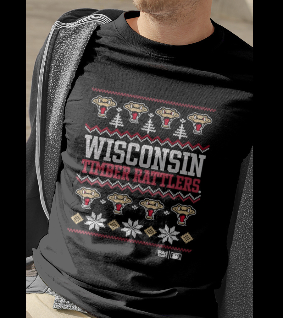 Wisconsin Timber Rattlers Holiday Christmas Crewneck Mascot Sweater T-Shirt
