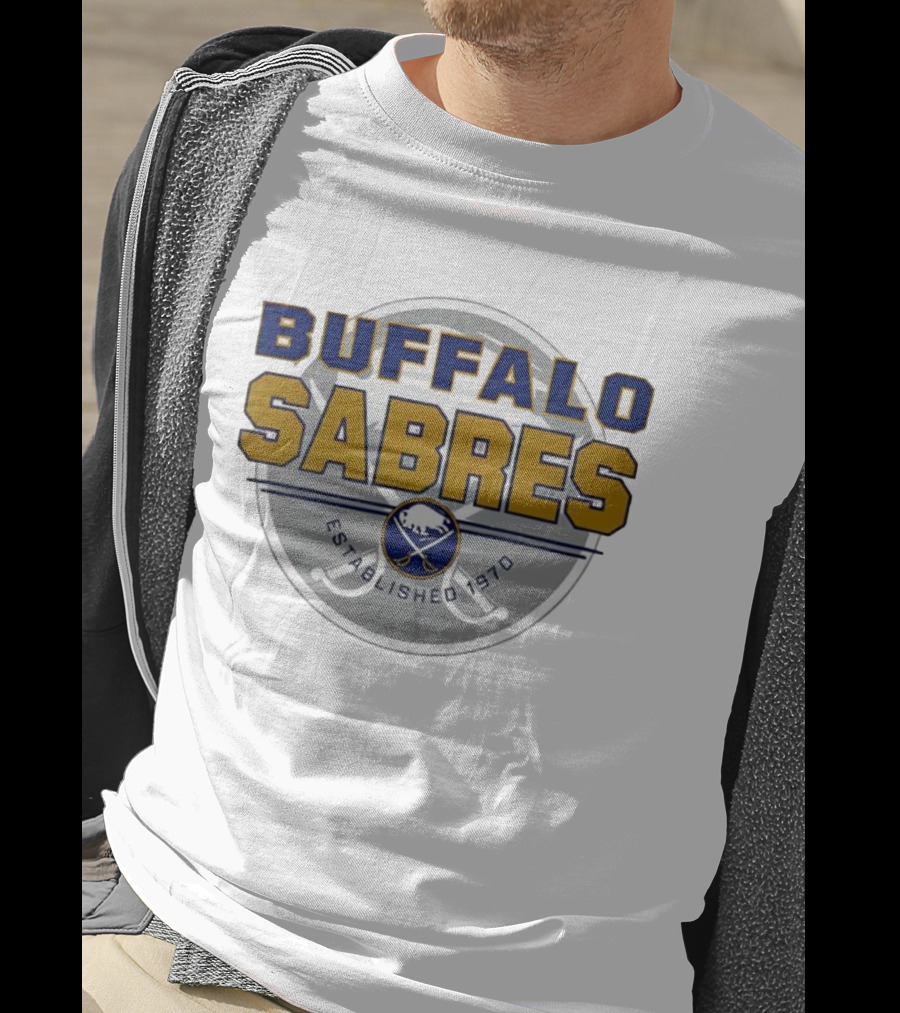 Buffalo Sabres Established 1970 NHL Ice Hockey Team Retro Emblem T-Shirt