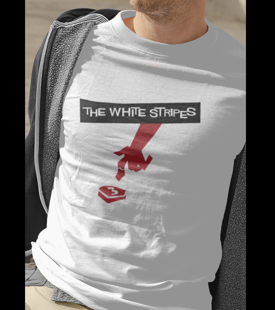Jack White The White Stripes Let's Shake Hands Album Rock Band Merchandise T-Shirt