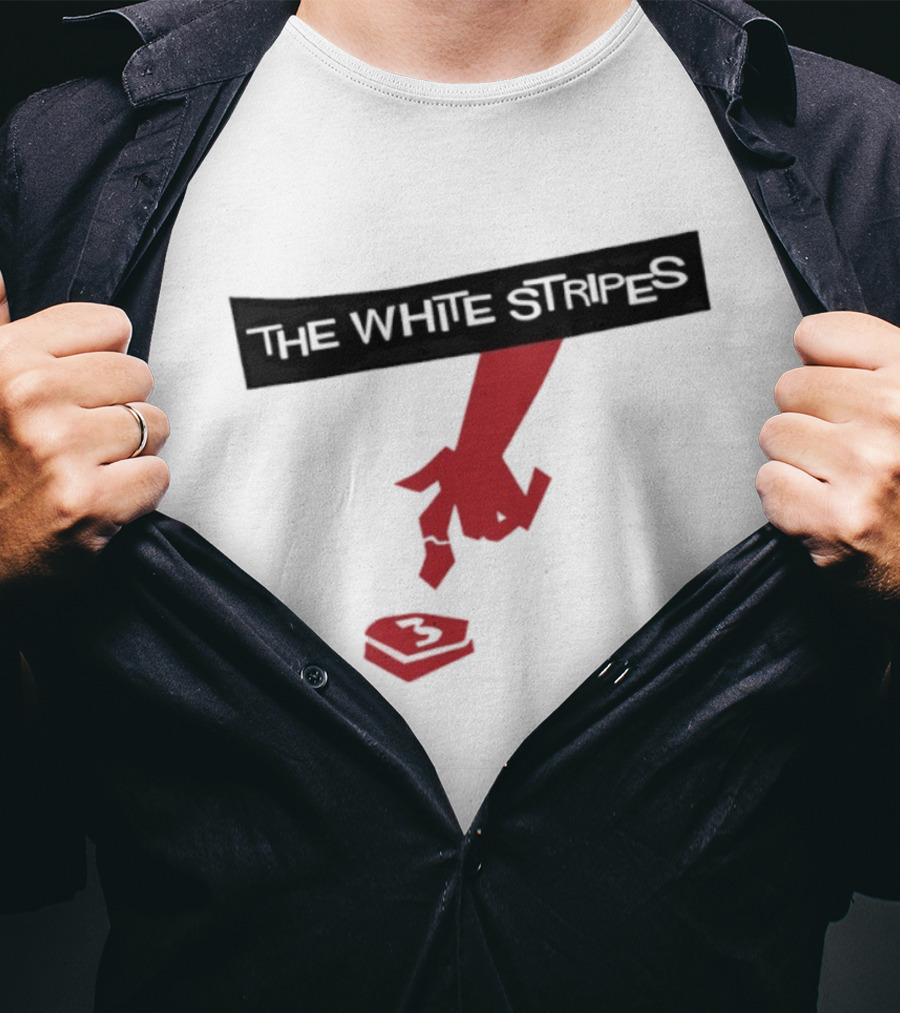 Jack White The White Stripes Let's Shake Hands Album Rock Band Merchandise T-Shirt