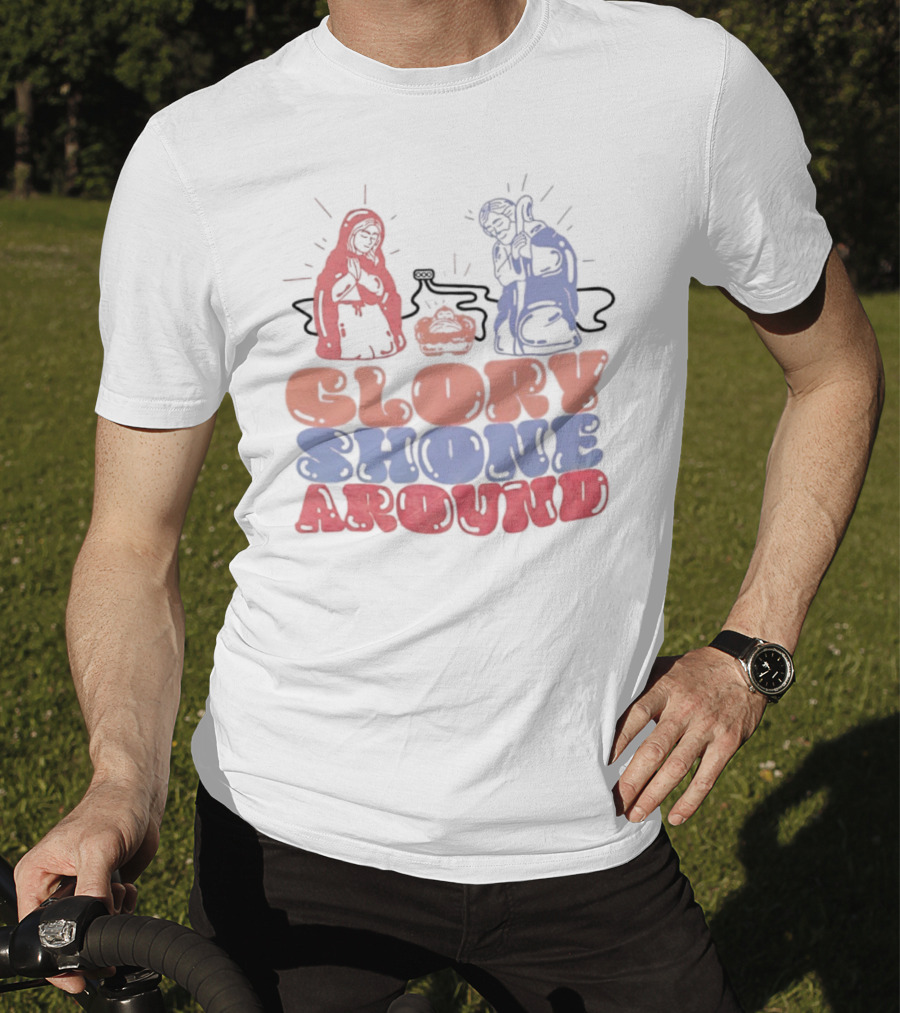 Jesus Glory Shone Around Nativity Scene T-Shirt