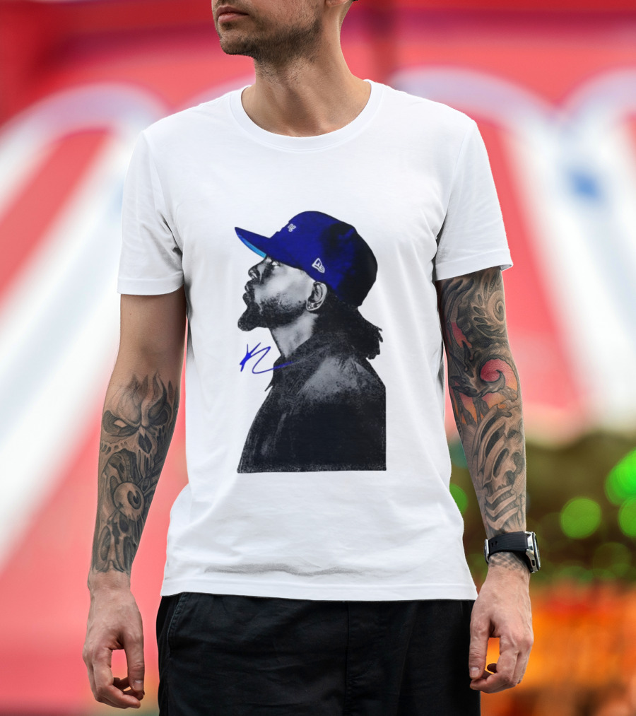 Kendrick Lamar GNX Signature YL Blue Cap T-Shirt