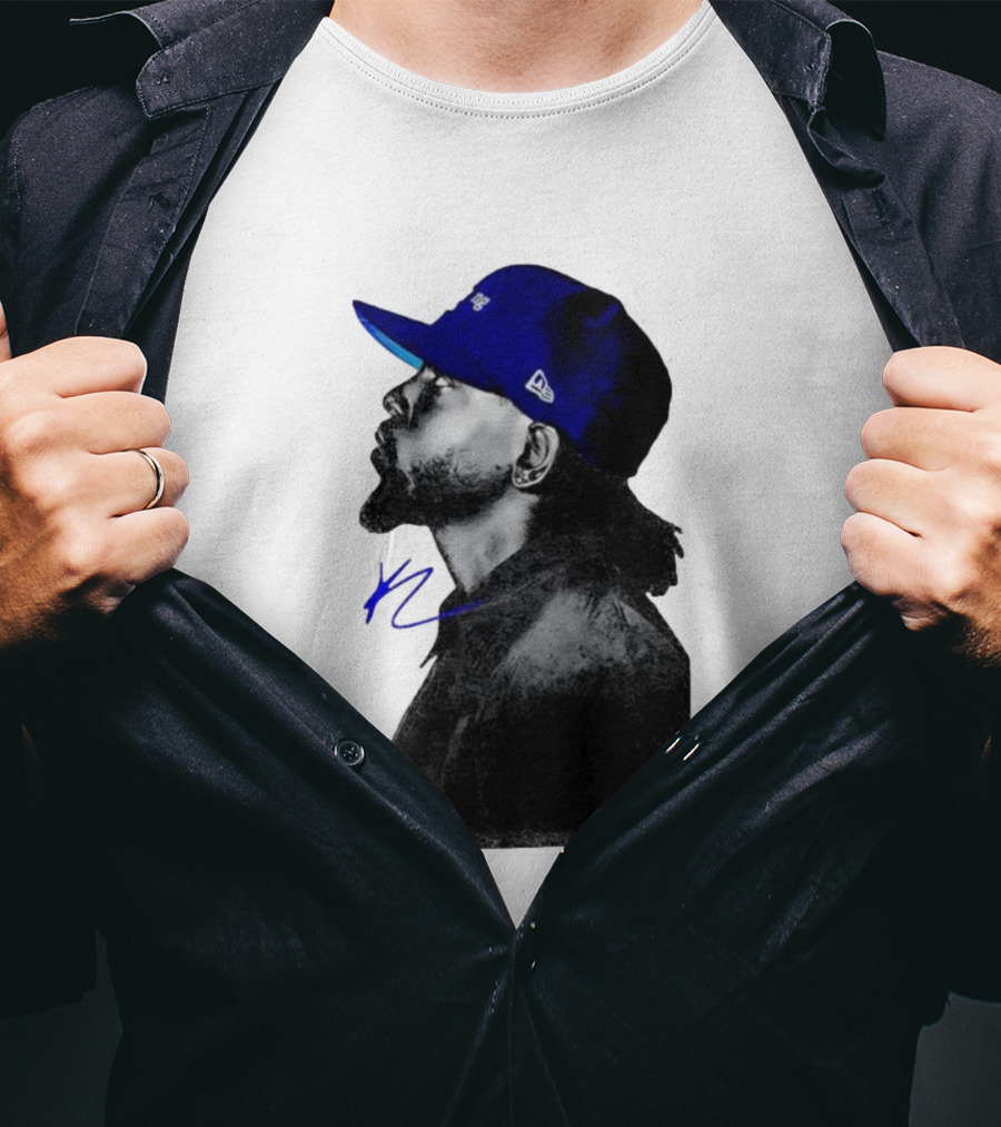 Kendrick Lamar GNX Signature YL Blue Cap T-Shirt