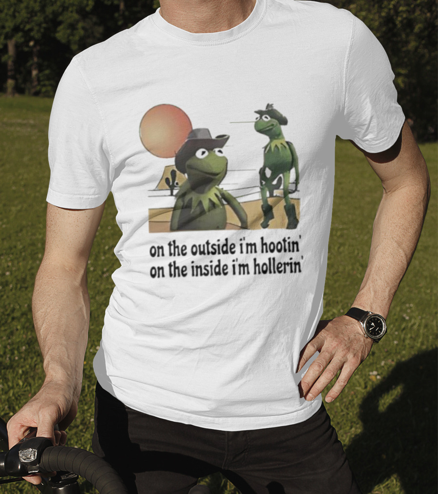 Kermit The Frog Cowboy Hootin Hollerin Desert Scene T-Shirt