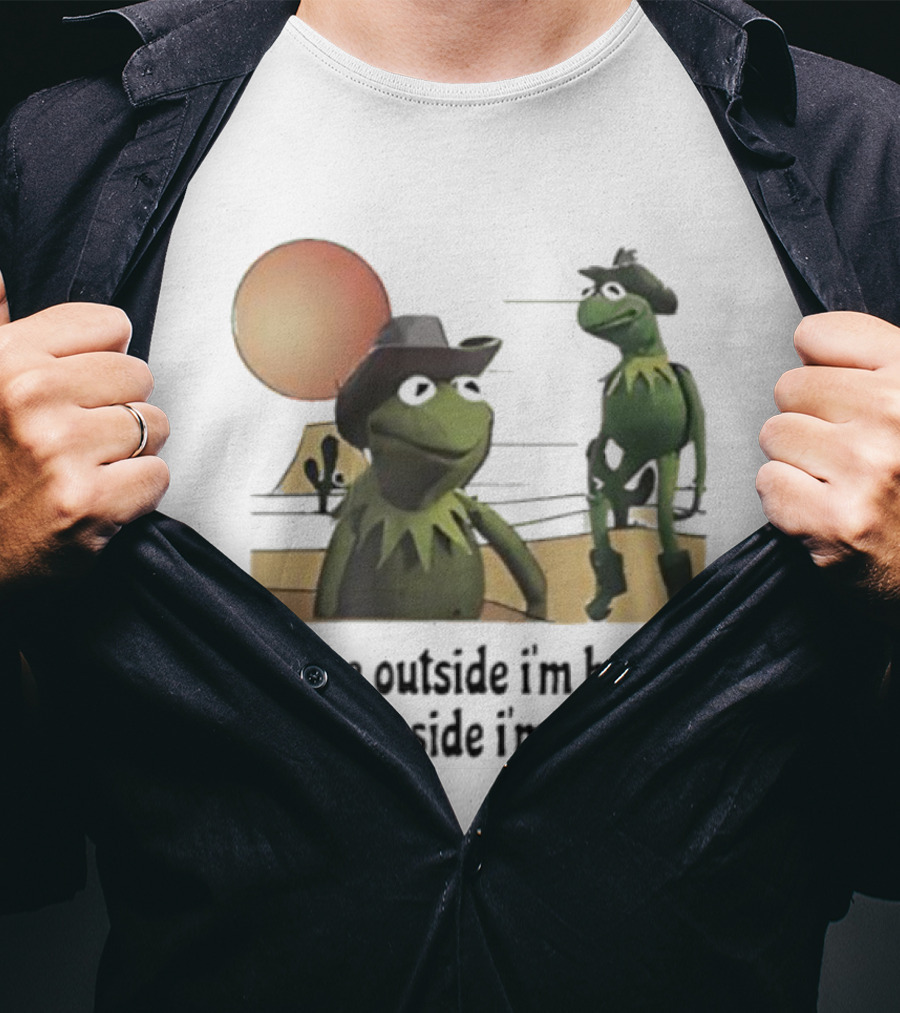 Kermit The Frog Cowboy Hootin Hollerin Desert Scene T-Shirt