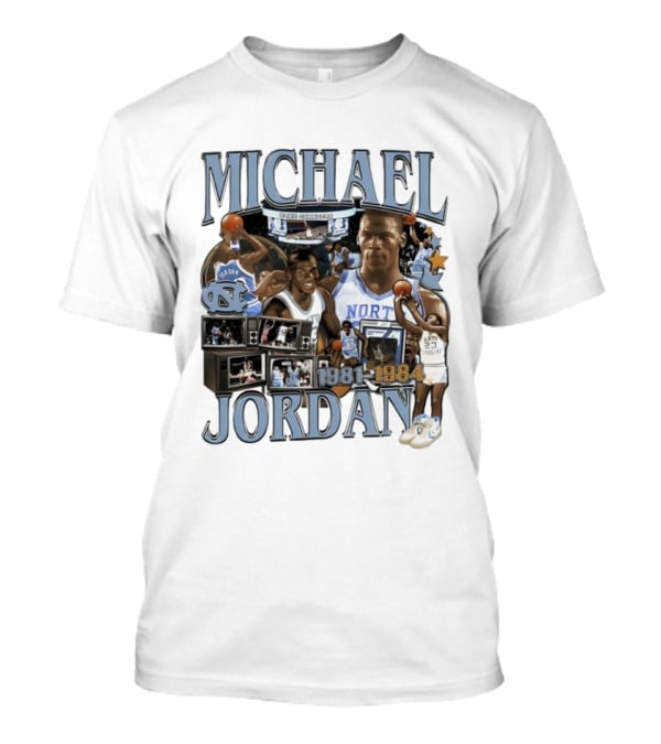 Michael Jordan UNC Tar Heels 1981-1984 Basketball Legend T-Shirt