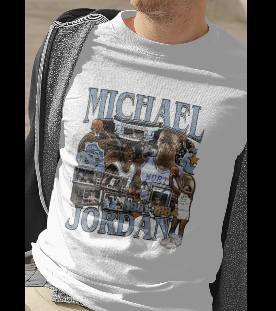 Michael Jordan UNC Tar Heels 1981-1984 Basketball Legend T-Shirt