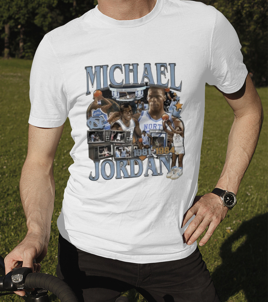Michael Jordan UNC Tar Heels 1981-1984 Basketball Legend T-Shirt