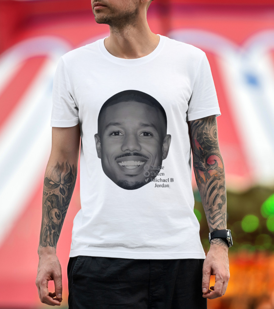 Single Taken Michael B Jordan Face Illustration T-Shirt