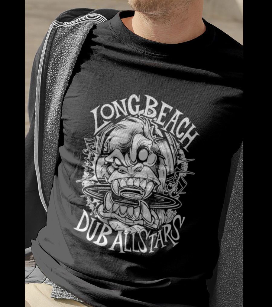 Long Beach Dub Allstars Gorilla Graphic Vintage Style T-Shirt