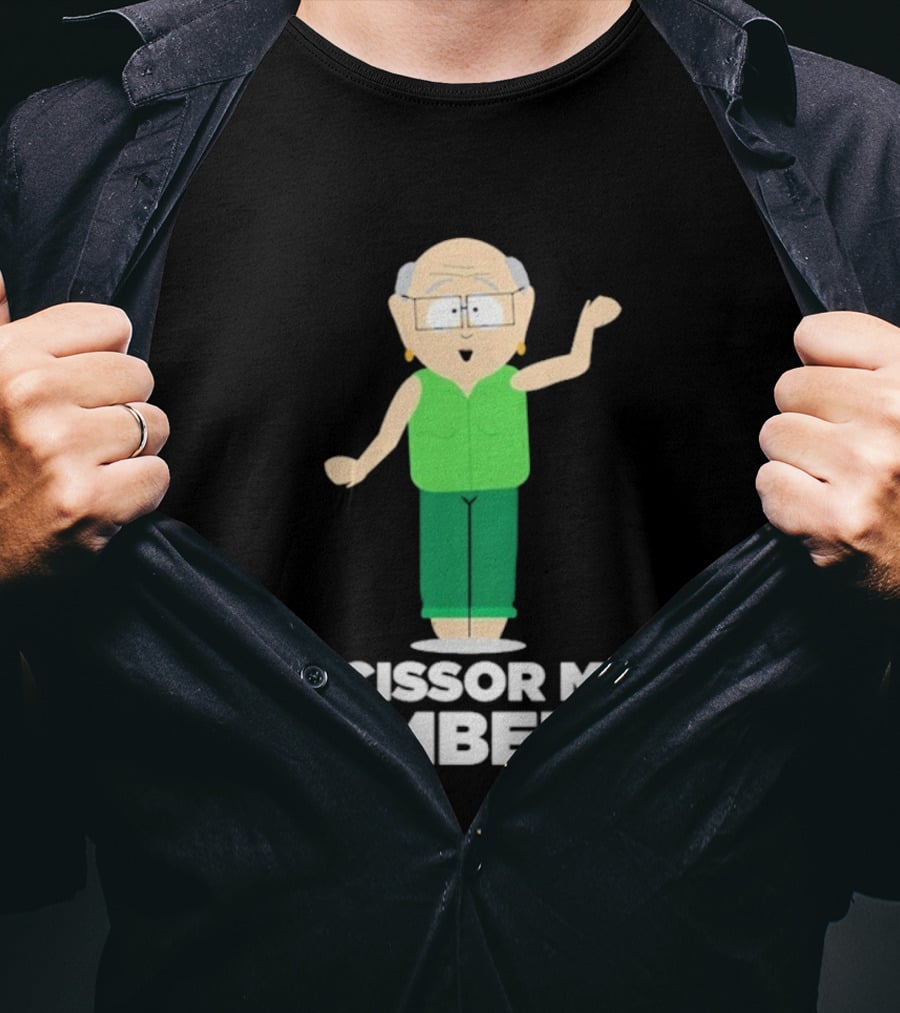 South Park Mr. Garrison Scissor Me Timbers Character Humor T-Shirt
