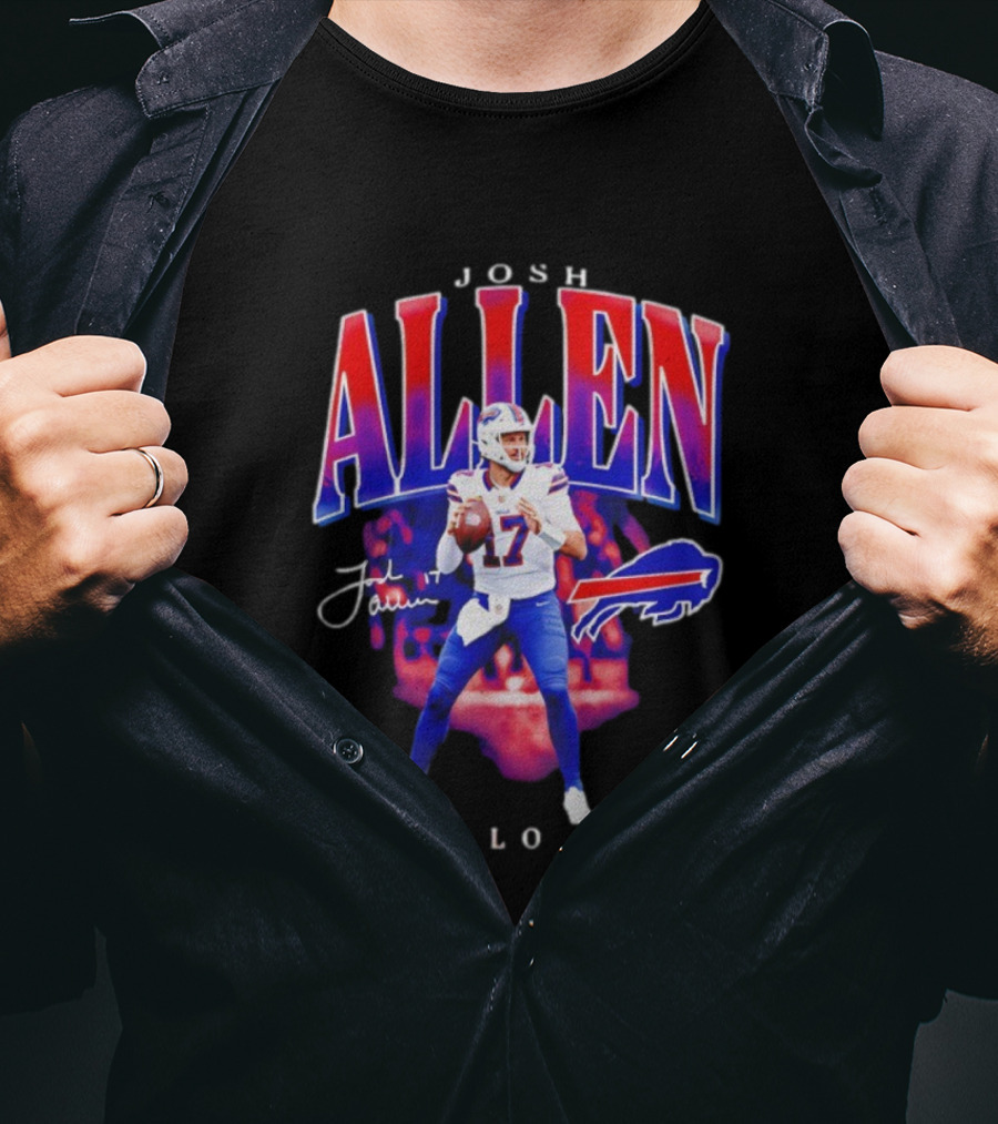 Josh Allen Buffalo Bills 17 Signature Player T-Shirt