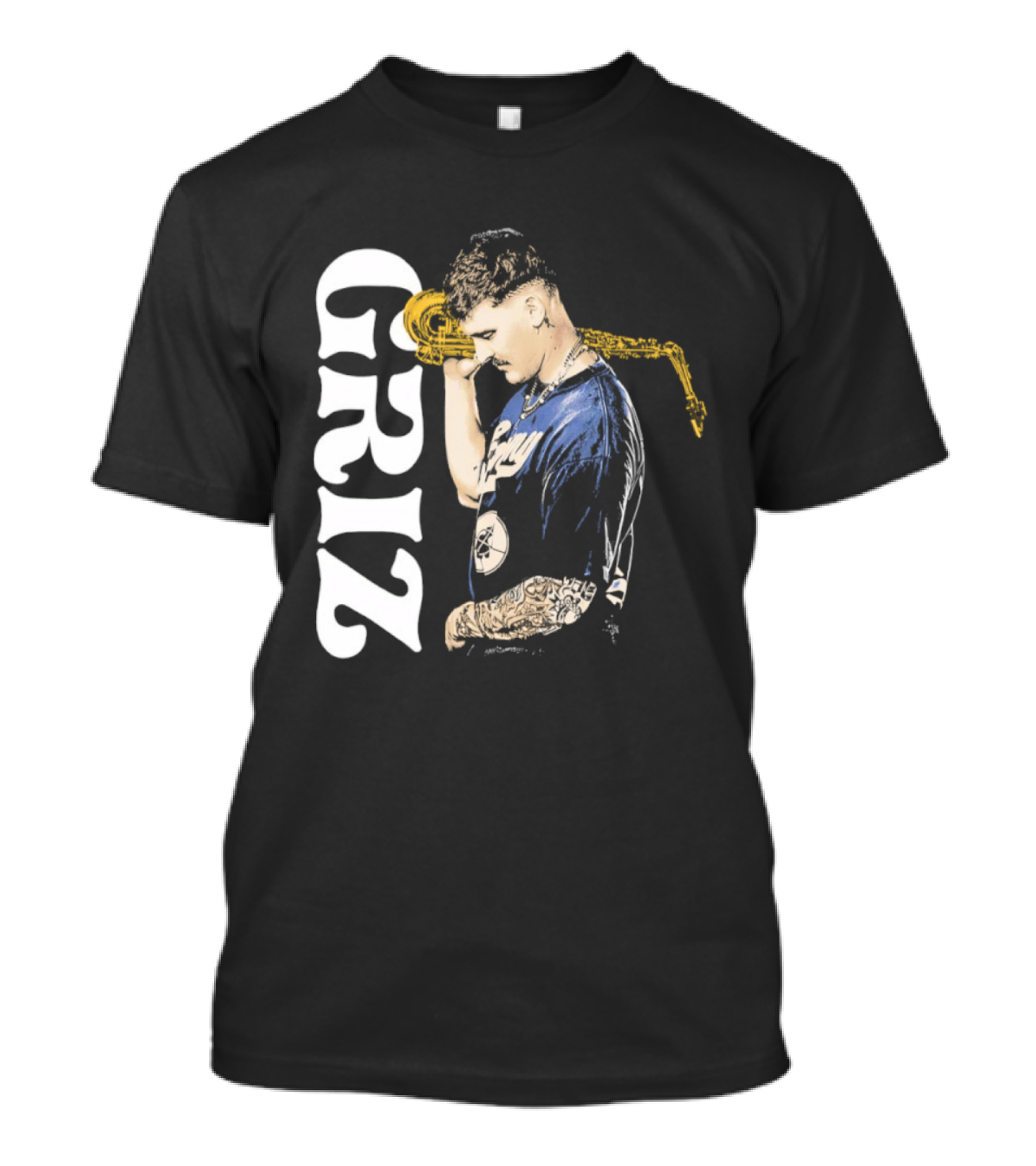 GRiZ Saxophone Player Portrait With Text T-Shirt