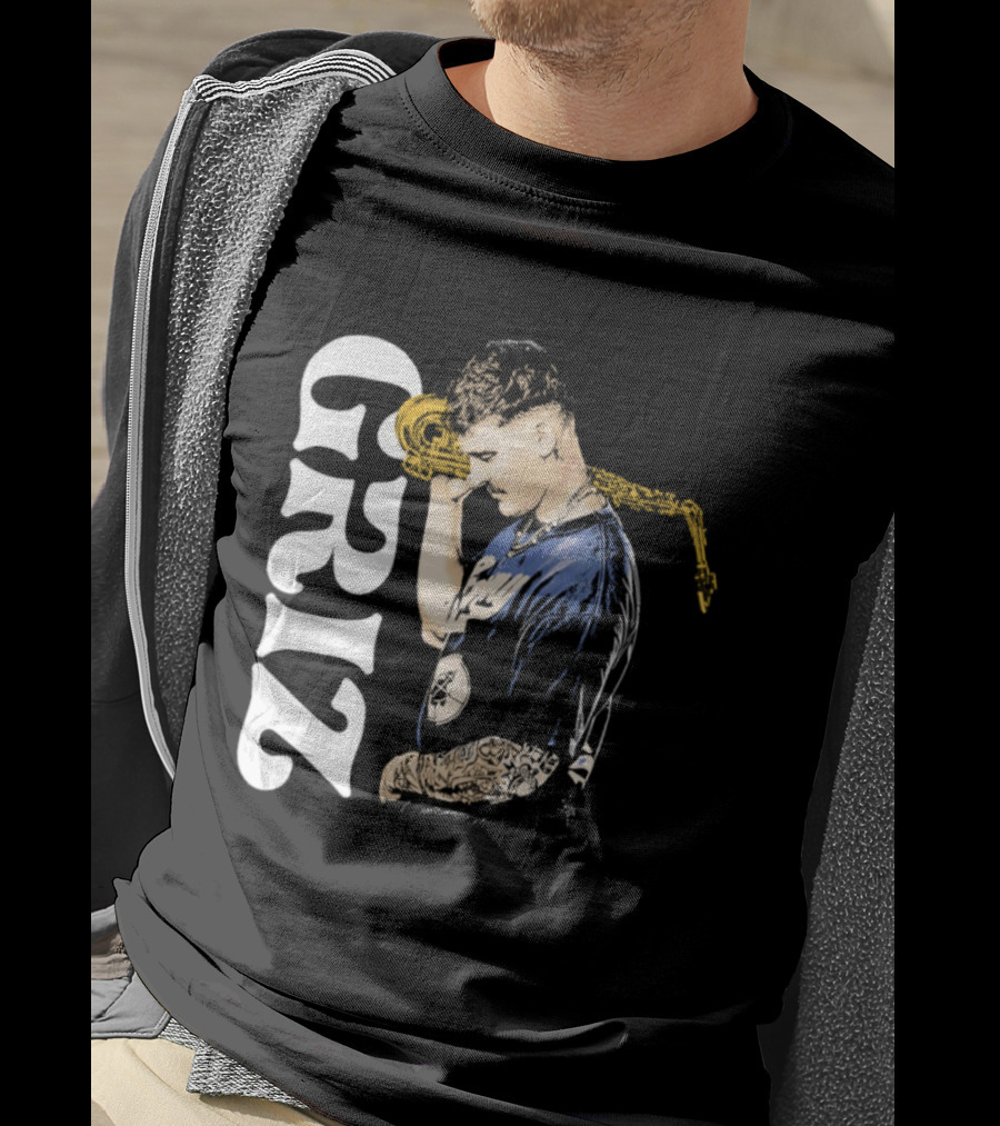 GRiZ Saxophone Player Portrait With Text T-Shirt