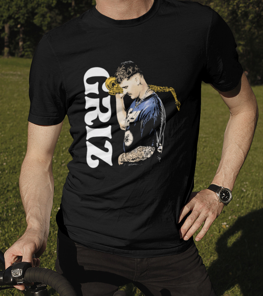 GRiZ Saxophone Player Portrait With Text T-Shirt