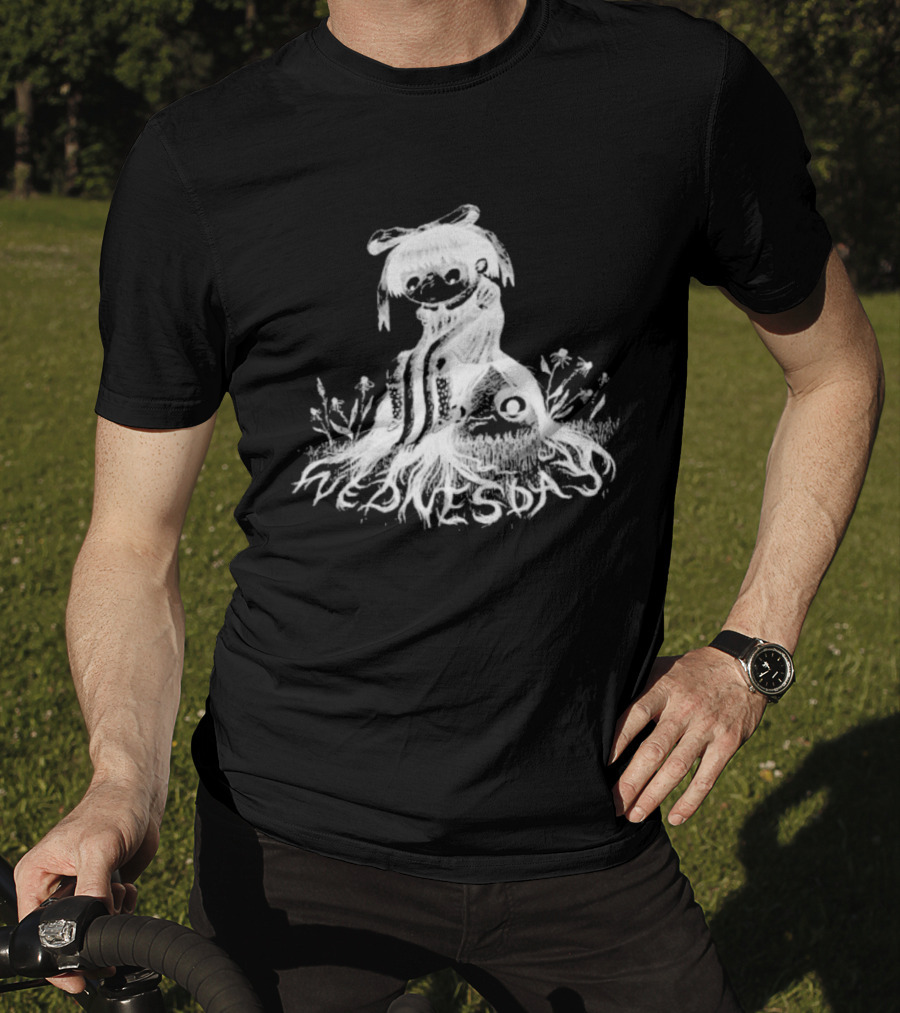 Wednesday Kamila Whimsical Adventure With Ghostly Friends T-Shirt