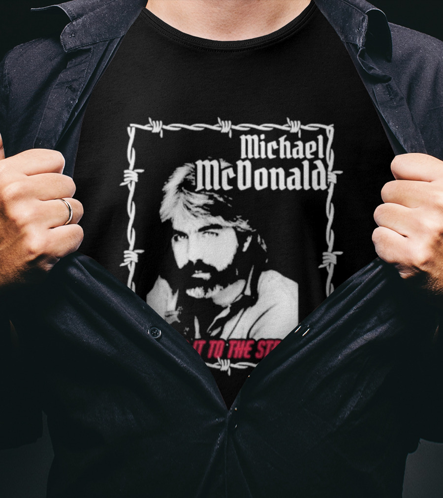 Michael McDonald Taking It To The Streets Barbed Wire Graphic T-Shirt