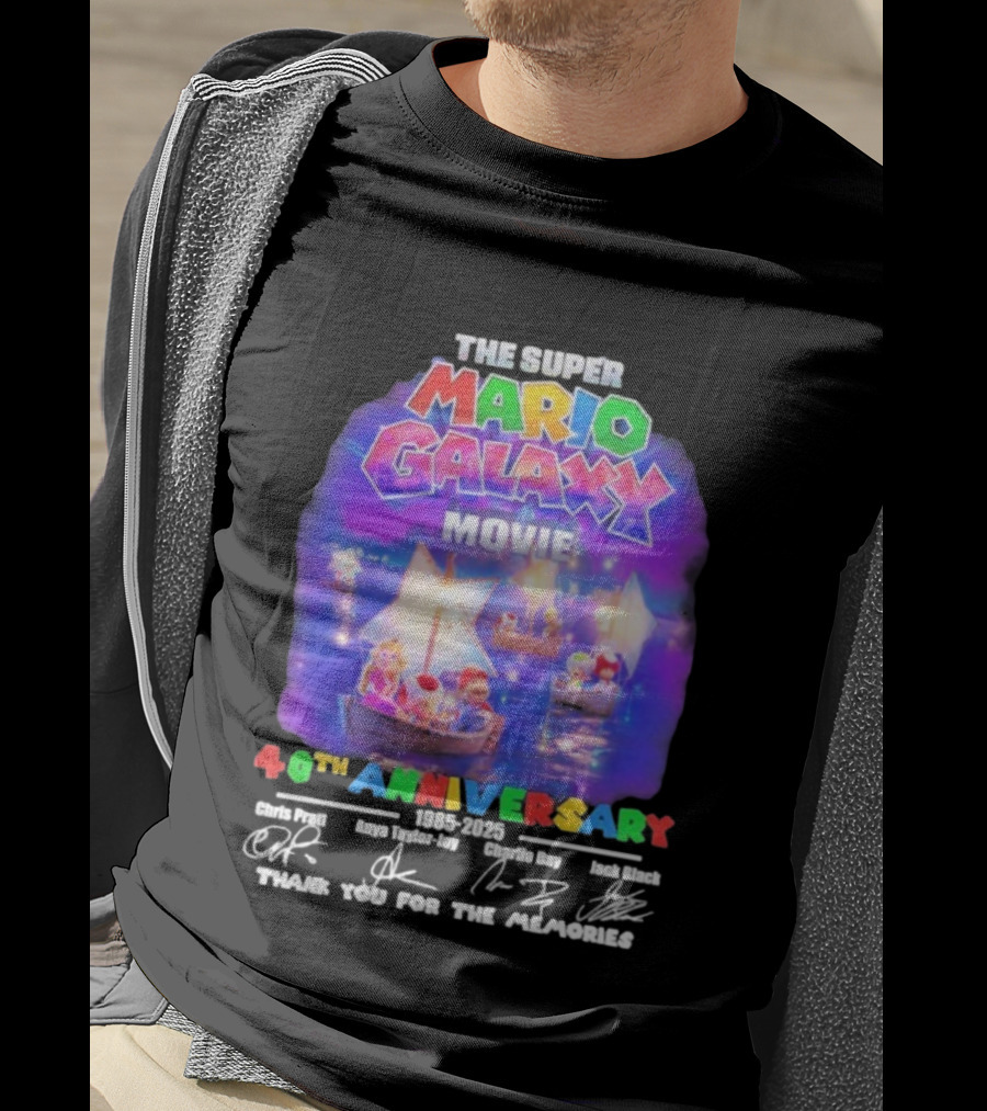 The Super Mario Galaxy Movie 40th Anniversary 1985-2025 Thank You For The Memories T-Shirt