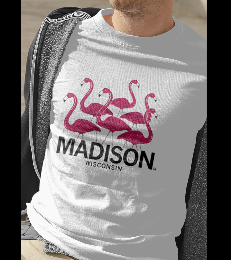 Madison Wisconsin Pink Flamingos T-Shirt