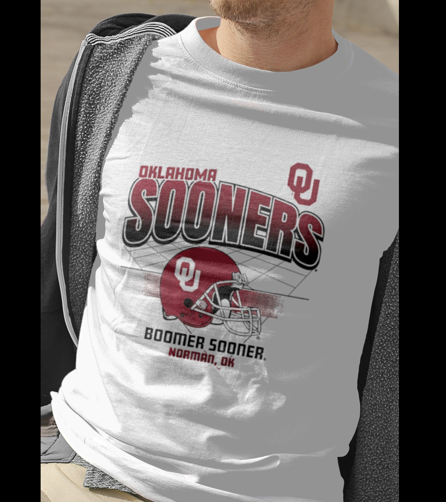 Oklahoma Sooners Football Boomer Sooner Norman OK Helmet OU T-Shirt