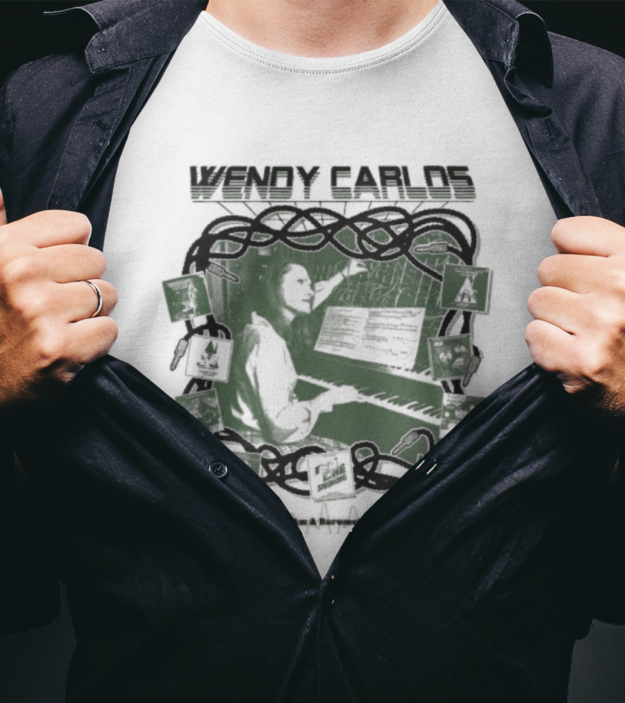 Wendy Carlos I Am The Barometer Piano Keyboard Green Design T-Shirt