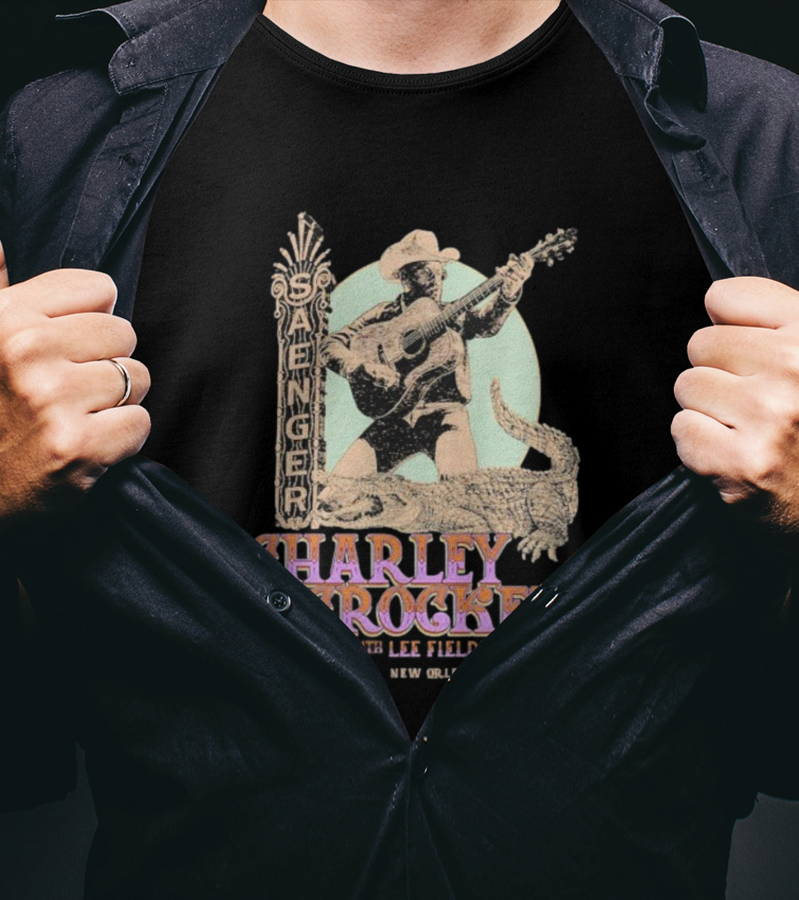 Saenger Theatre New Orleans April 24 2026 Charley Crockett With Leon Fields T-Shirt