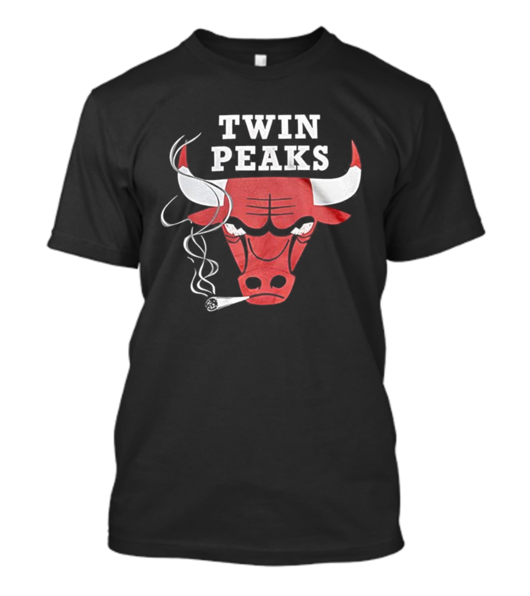 Chicago Bulls Twin Peaks Smoking Bull T-Shirt