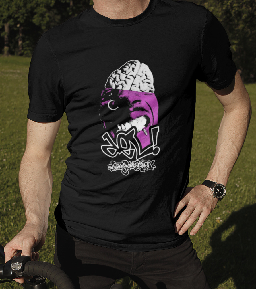 DEL Both Sides Of The Brain Face And Brain Graphic T-Shirt
