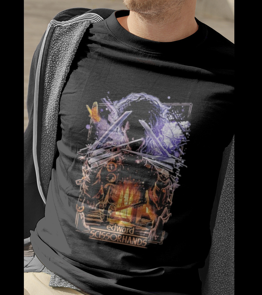 Edward Scissorhands I Am Not Complete Gothic Mansion Butterfly T-Shirt