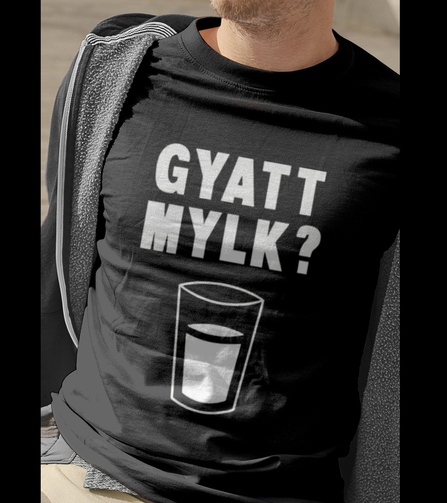GYATT MYLK Question Mark Glass Of Milk T-Shirt