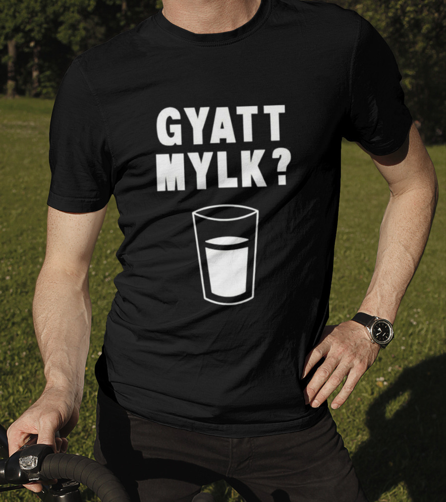 GYATT MYLK Question Mark Glass Of Milk T-Shirt