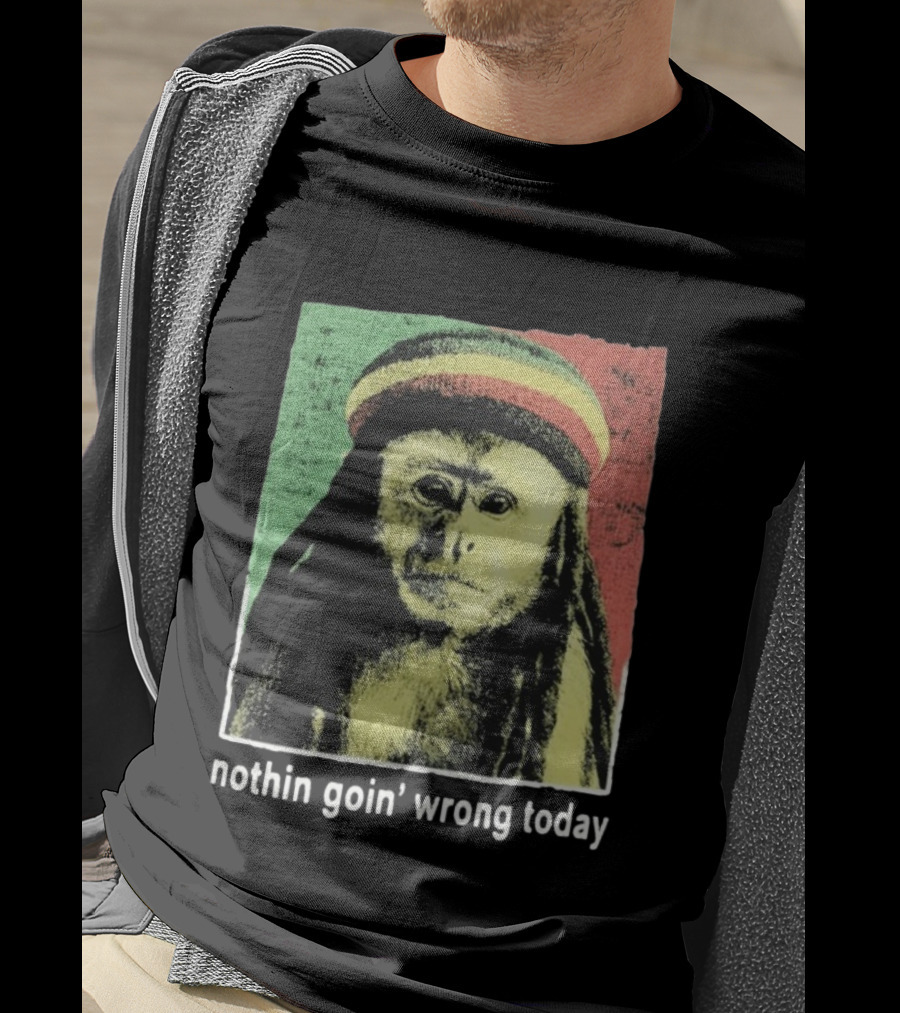 Jahmunkey Nothin Goin’ Wrong Today Rasta Monkey T-Shirt