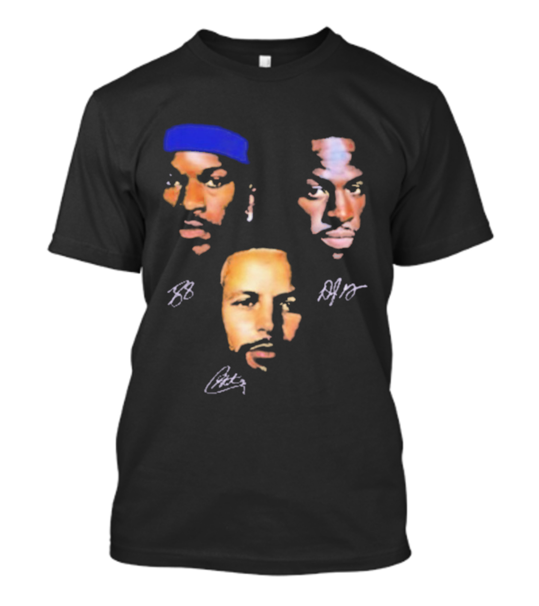 Jimmy Butler Draymond Green Stephen Curry Faces Heads BB AJG Signatures T-Shirt