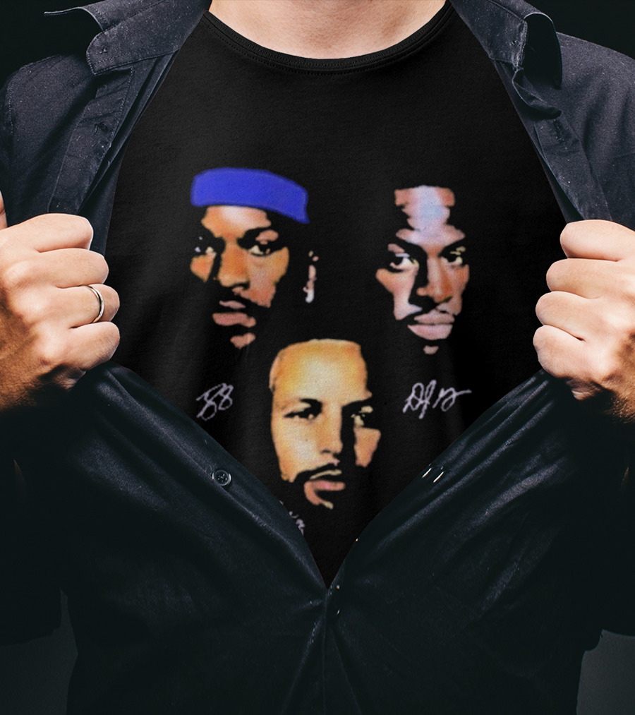 Jimmy Butler Draymond Green Stephen Curry Faces Heads BB AJG Signatures T-Shirt