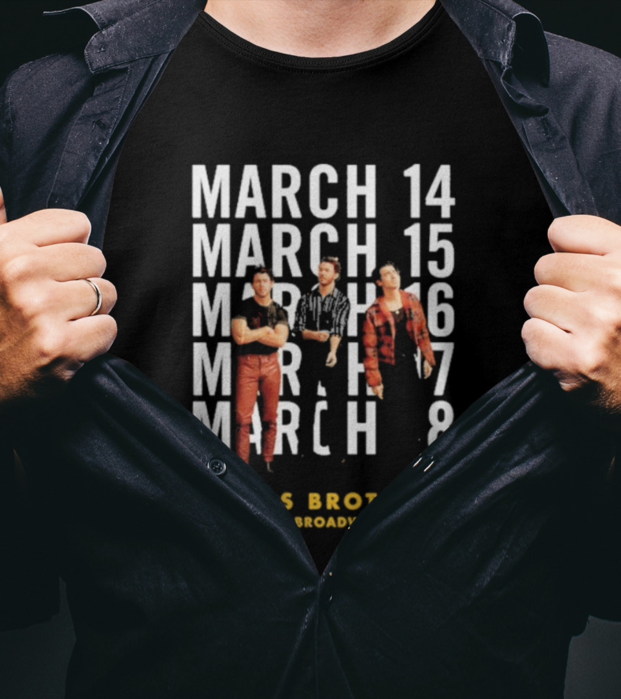 Jonas Brothers Live On Broadway March 14-18 2025 T-Shirt