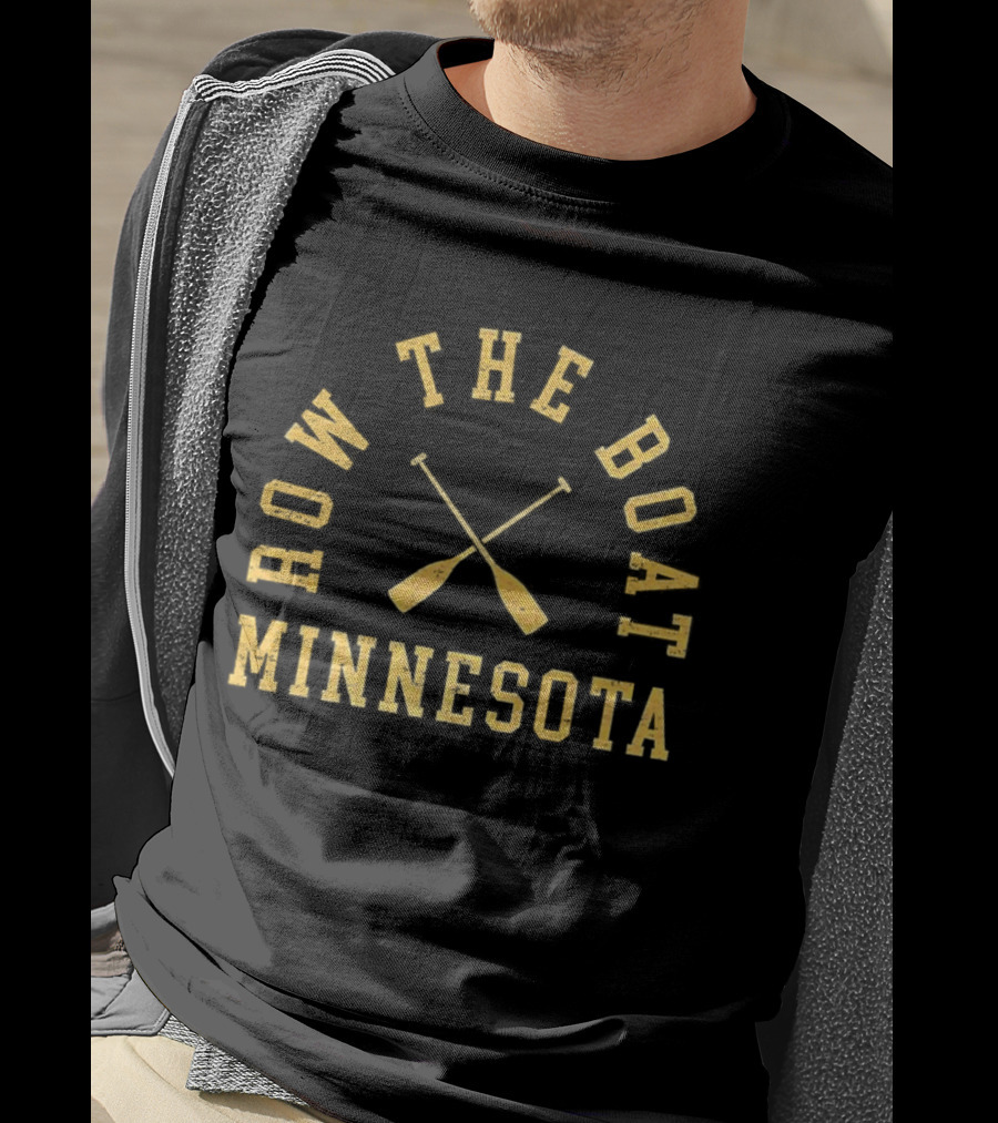 Minnesota Row The Boat Oar Slogan T-Shirt