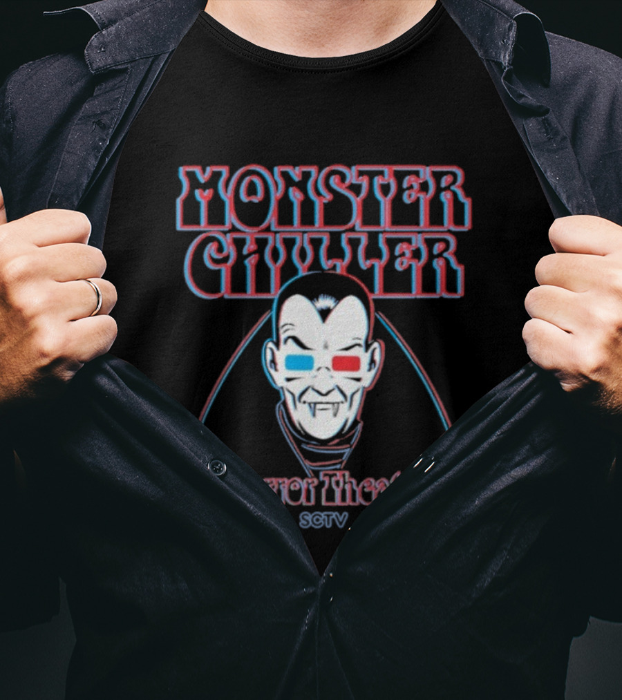 Monster Chiller Horror Theatre SCTV Count Floyd 3D Vampire T-Shirt