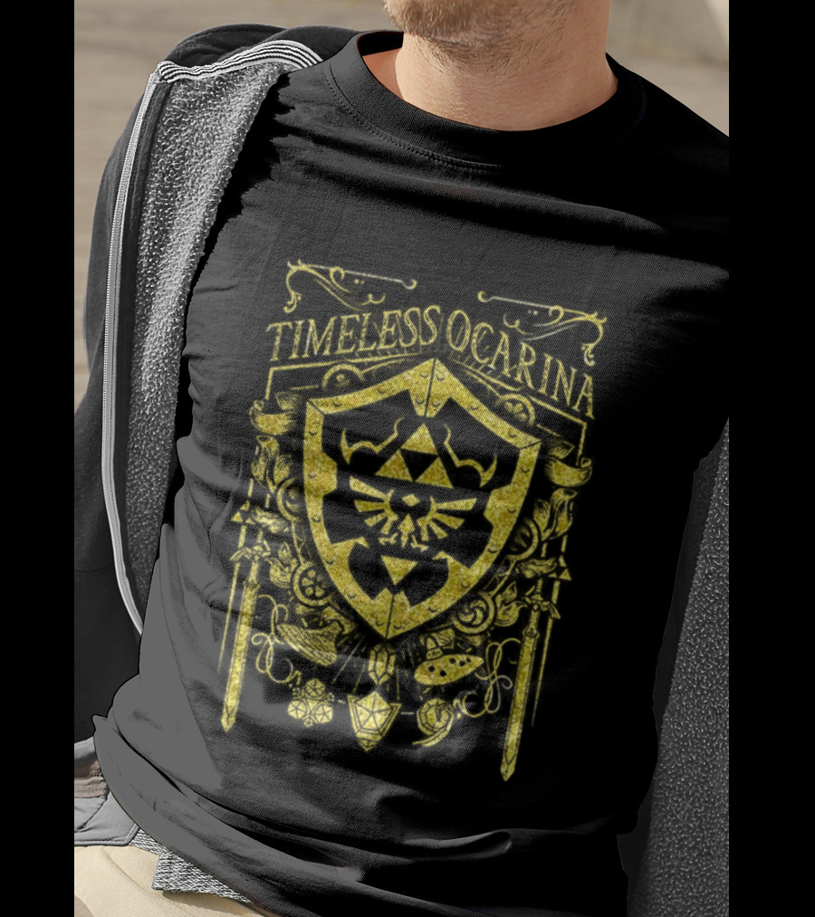 Timeless Ocarina The Legend Of Zelda Ocarina Of Time Crest Symphony T-Shirt