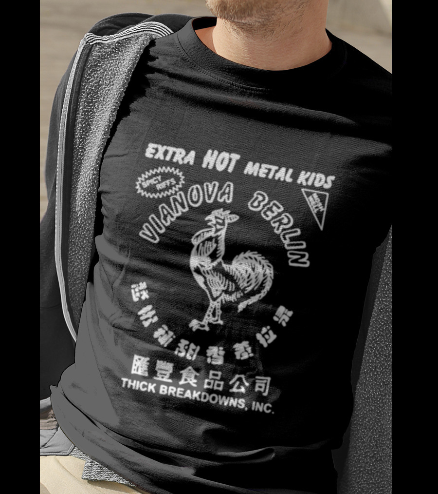 Vianova Berlin Extra Hot Metal Kids Thick Breakdowns Rooster T-Shirt