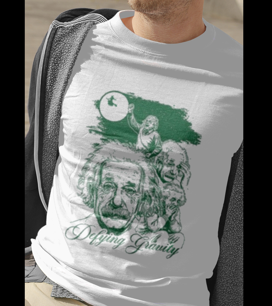 Albert Einstein Defying Gravity Science Concept T-Shirt