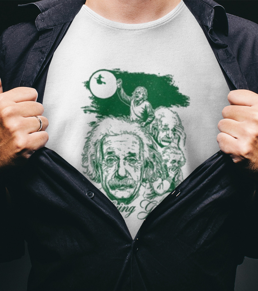 Albert Einstein Defying Gravity Science Concept T-Shirt