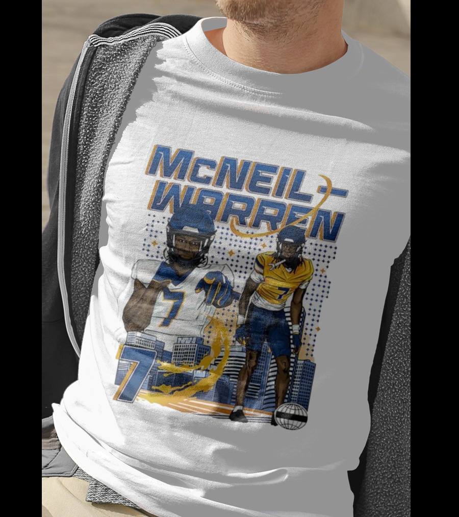 McNeil-Warren Toledo Rockets Football Number 7 Cartoon Urban Style T-Shirt