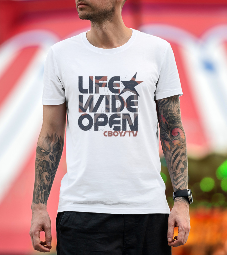 Life Wide Open Cboystv Backcountry Camo Star Adventure T-Shirt